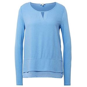 TOM TAILOR Dames blouseshirt 1007957, 15497 - Sea Blue, XS