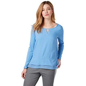 TOM TAILOR Dames blouseshirt 1007957, 15497 - Sea Blue, XS