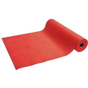 Pro tafelkleed R732409I wegwerp-spunbond-vlies-kop, karton met 4 rollen à 24 m lengte x 0,4 m breedte, voorgesneden, elke 1,20 m lengte, 20 m breed, rood