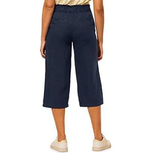 Street One Dames A374877 3/4 linnen broek, marineblauw, W34/L22