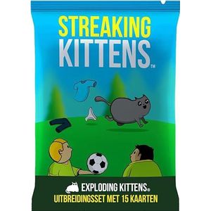 EXPLODING KITTENS - Streaking Kittens NL - Expansieset voor het hilarische spel Exploding Kittens! - 7+ - NL-