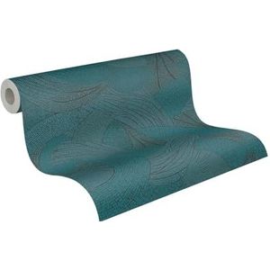 A.S. Création Vliesbehang met 3D-effect - hoogwaardig behang grafisch 399353 in blauw, groen, zwart - behang vliesbehang 3D-look - Made in Germany