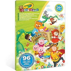 Crayola Mini Kids - Er was Eens Kleurboek, 96 Pagina's en 1 Stickervel, Creatieve en Educatieve Activiteit voor Kinderen vanaf 24 maanden, 25-1081G