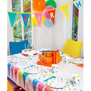 Regenboog stoffen tafelkleed | Rechthoekig kinderfeesttafelkleed met vlaggetjesmotief, herbruikbaar, uniseks decoraties voor verjaardag, tuin, picknick, festivalthema, trots