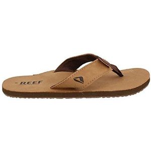 Reef Leren smoothy slippers voor dames, Brons Bruin, 50 EU