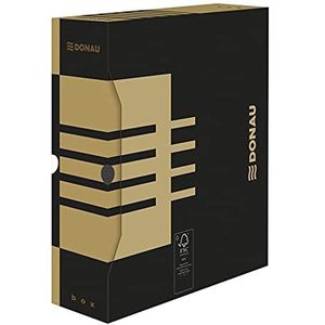 DONAU 7661301FSC-02 opbergbox archiefdoos van gerecycled karton archiefdoos stabiel | verpakking van 20 | A4 / 100 mm/B rugbreedte kleur: bruin | FSC®-gecertificeerd