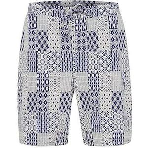 CASUAL FRIDAY CFPhelix Patchwork Sweat Shorts, 194013_dark navy., L
