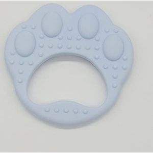 360° Baby Tandenborstel, siliconen bijtspeelgoed, bijtringen voor baby's en alles - klein vanaf 6 maanden, siliconen tandpasta met klein gat, gemakkelijk te wassen, blauw