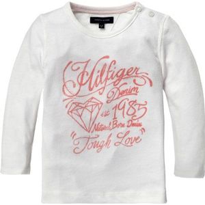 Tommy Hilfiger meisjesshirt met lange mouwen, all-over druk LALA MINI CN KNIT L/S / GJ57108102