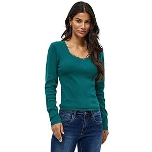 Desires Dames Dareen GOTS Lace LS, Atlantic Dieep, 4XL