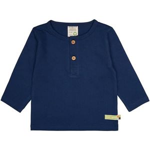 loud + proud Uniseks Musseline Jersey, voor kinderen, van biologisch katoen, GOTS-gecertificeerd shirt met lange mouwen, ultra marine, 74-80