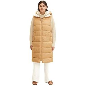 TOM TAILOR Dames Omkeerbaar gewatteerd vest met capuchon 1032476, 27841 - Soft Light Camel, M