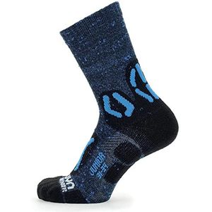 UYN Unisex Explorer sokken, zwart/french blue, 38 EU