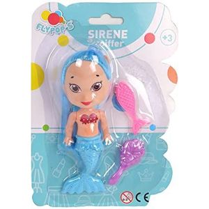 FLYPOP'S - Mini Zeemeermin - Speelgoed voor Kinderen - 018560LIN - Willekeurige Kleur - Plastic - Pop - Pop - Zeemanswereld - 14 cm x 5 cm - Vanaf 3 jaar