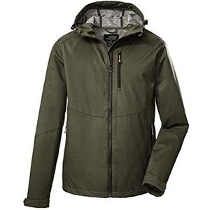 killtec Men's Softshelljack/outdoorjack met capuchon KOS 84 MN SFTSHLL JCKT, dark olive, S, 39142-000