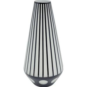 Kare Design vaas Brillar Cylinder, bloemenvaas, tafelvaas, zwart/wit, artikelhoogte 44 cm