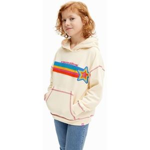 Desigual Sweatshirt met lange mouwen voor meisjes en meisjes, wit, 12 Jaar