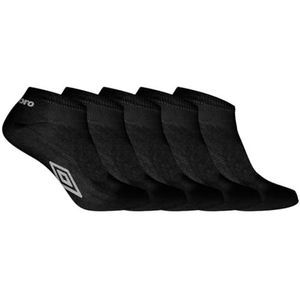 Umbro Herensokken, 5 stuks, sportswear herensokken, antislip, Zwart, 39-42 EU