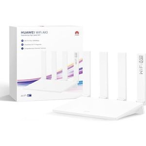HUAWEI WiFi AX3 NEW-router, 3000 Mbps dual-band Wifi 6 Plus, 4 WAN/LAN GE-poorten met automatische aanpassing, Uitgebreide wifidekking, Visuele wifidiagnose, 30 maanden garantie