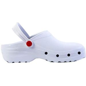 REPOSA Light One Sanitaire klompen, sanitaire schoenen, vernet EVA-materiaal, gesloten bovenkant, zijgaten, anatomische zool, omklapbare riem, SRC antislipzool, superlicht