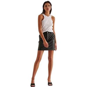 NA-KD Geribbelde tanktop voor dames, Kleur: wit, XXL