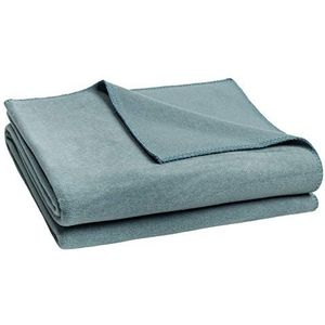 Zoeppritz deken in de kleur: blauw, gemaakt van 65% polyester, 35% viscose, grootte: 160x200 cm, 103291-545-160x200