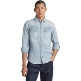 G-Star RAW Slim Fit Overhemd met Logo Blauw