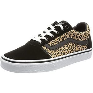Vans Ward Suede/Canvas Sneakers voor dames, Cheetah Zwart Wit, 42.5 EU