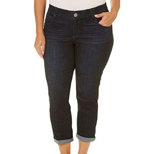 Democracy womens Plus Size Ab Solution Crop Jeans, Dark Indigo, 18 US