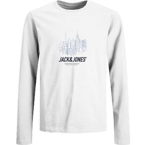 JACK & JONES Junior Joryork Tee Ls Crew Neck FST Jnr, wit (bright white), 128
