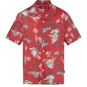 Schott NYC Shcapri heren shirt, Rood, L