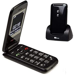 TTfone Nova TT650 klapmobiele telefoon met grote toetsen, gebruiksvriendelijk (zwart)