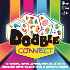 Dobble Connect Kaartspel - Snelste teamspel voor 2-8 spelers vanaf 8 jaar