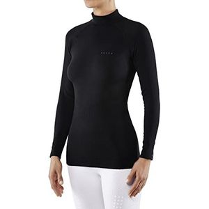 FALKE SK Impulse functioneel shirt voor dames, functioneel garen, zwart, wit, ademend, voor sport, skiën, lange mouwen, compressie minder risico op letsel, 1 stuk