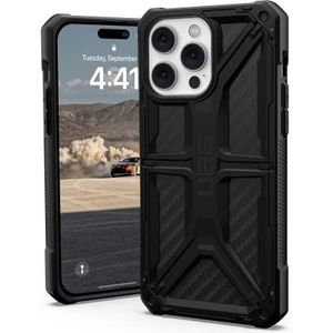 UAG Ontworpen voor iPhone 14 Pro Max Case Carbon Fiber 6.7 ""Monarch Robuuste Premium Beschermhoes Lichtgewicht Slank Schokbestendig Dropproof Compatibel met draadloos opladen door URBAN ARMOR GEAR