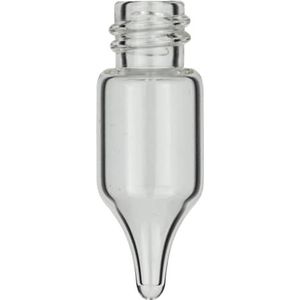 Macherey & Nagel ML-1886 Glazen schroefdraadfles, N 8, conisch, helder, 1,1 ml capaciteit, 11,6 mm diameter, 32,0 mm hoogte, 100 stuks