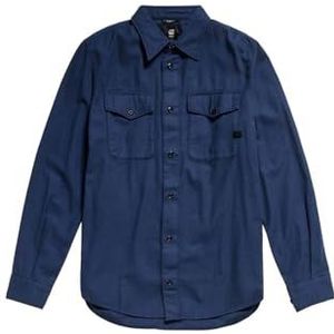 Marine Slim Shirt LS, Blauw (Sartho Blue Gd D24963-d454-b597), XS