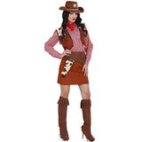 Widmann 11005652 kostuum voor volwassenen Cowgirl, rood/bruin, XL