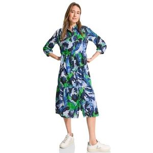 Cecil - Midi-jurk - Wit - Blousejurk met Print - 3/4-mouwen
