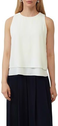 s.Oliver BLACK LABEL - Crêpe Top - Mouwloos - Met Knoopsluiting - Elegante Split