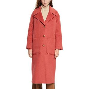 edc by ESPRIT Lange jas van wolmix, koraalrood, L
