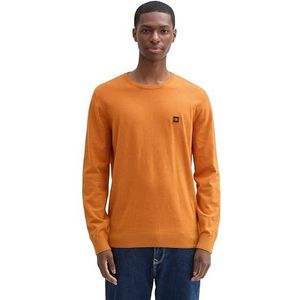 TOM TAILOR heren trui, 32752 - Tomato Cream Orange Melange, XXL