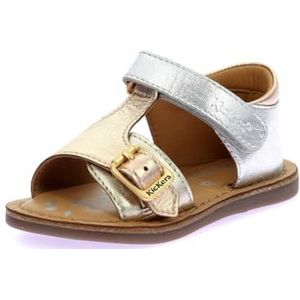 KICKERS Jongens en meisjes DIAZZY sandalen, zilver roségoud, 26 EU, zilver, roségoud, 26 EU