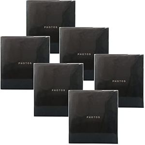 Kiera Grace Fotoalbums, polyvinylchloride, zwart, 10 x 15 cm, 6 stuks