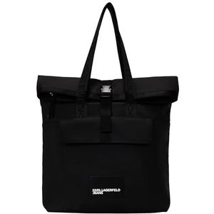 Karl Lagerfeld Jeans, Heren, Roll Top Tote, Zwart, One Size