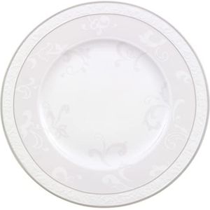 Villeroy & Boch Gray Pearl ontbijtbord, kleine platte borden met filigraan versiering van Premium Bone porselein, vaatwasmachinebestendig, 220 mm