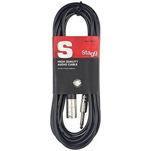 Stagg SAC3PXM DL 3 m / 10 ft Deluxe XLR Male naar Jack kabel, Zwart