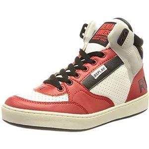 REPLAY Cobra MID Boy Sneaker, 644 rood zwart wit, 30 EU