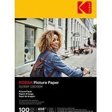 KODAK - Fotopapier - Wit - 100 vellen - Glanzend - A6-formaat 10 x 15 cm - 230 g/m²