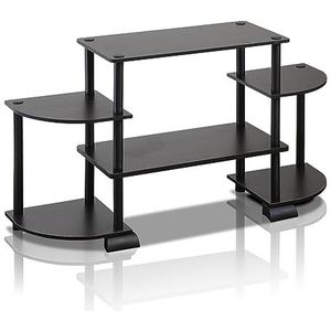 FURINNO Gereedschaploze TV-standaards, Hout, Espresso en Zwart, one size